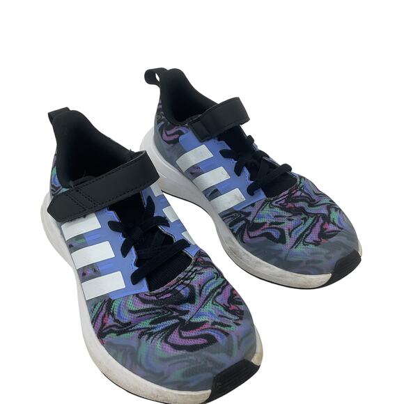 Adidas Fortarun 2.0 Kids Unisex Blue/White Sneakers Size 1Y Preowned - Picture 1 of 7